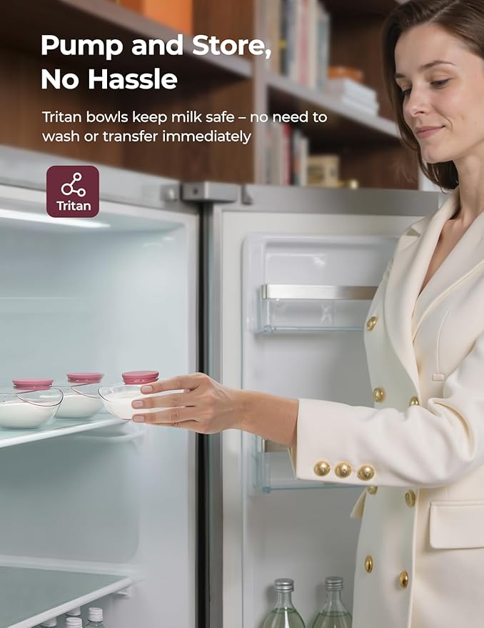 Momcozy Breast Pump Hands Free Upgraded Mobile Flow | M9, App Discreet Control with Personalized Multi-Modes & 15 Levels, Wearable Breast Pump 24mm, 1 Pack Cozy Red