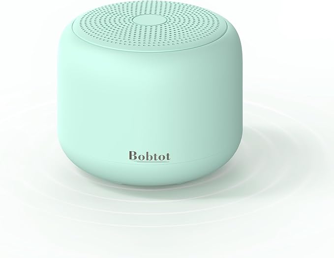Bobtot Portable Bluetooth Speakers with Strap Easy to Carry, Wireless IPX5 Waterproof Mini Speaker with Loud Stereo Sound, 20 Hours Playtime, Rechargeable Battery, Built-in Microphone, Green