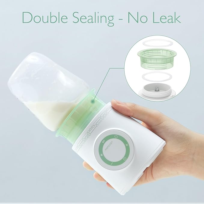 Momcozy Portable Bottle Warmer for Travel, Double Leak-Proof Travel Bottle Warmer with Fast Heating, Safety Material Baby Bottle Warmer for Dr. Brown, Philips Avent, Medela, Tommee Tippee, Comotomo