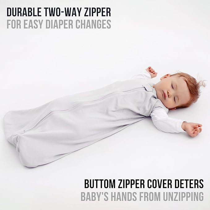 Mama Cheetah Baby Sleep Sack 0.5 TOG, Organic Cotton Baby Wearable Blanket with Two-Way Zipper, Swaddle Transition Baby Sleeping Bag for Newborn Infant Toddler Boy Girl, 6-12 Months