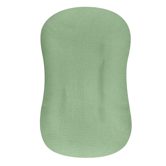Hooyax Muslin Baby Lounger Cover, 100% Cotton Durable Newborn Lounger Cover, Soft and Breathable Infant Lounger Cover for Boys Girls, Covers Only (Green)
