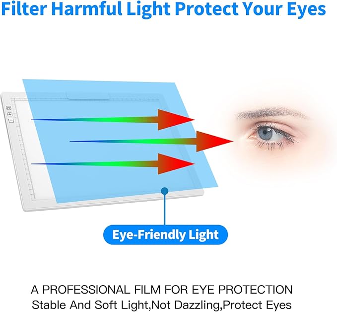 Rechargeable A4 Light Pad with Bag, Innovative Stand and Top Clip, Elice Wireless Bright Light Tracing Board Portable Artcraft Tracer Box for Drawing, Cricut Weeding Vinyl, Diamond Painting (White)