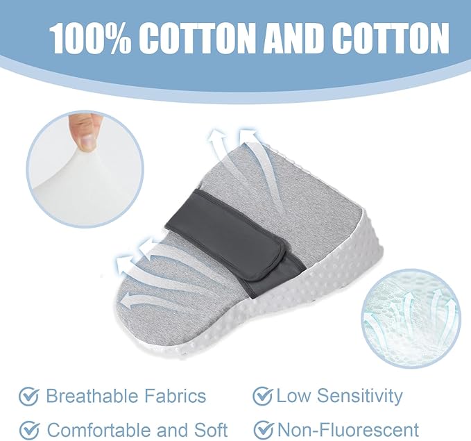 Pillow for Sleeping/Feeding, Soft Cotton Cover, Bedroom, Playrooms, Stroller, Crib, Detachable