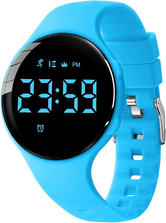 Kids Watches for Girls Boys Digital Sport Watch with Step Counter Pedometer Vibration Alarm Clock, No App Waterproof Fitness Tracker Kids Watch Boys Girls Teens Students Ages 5-16