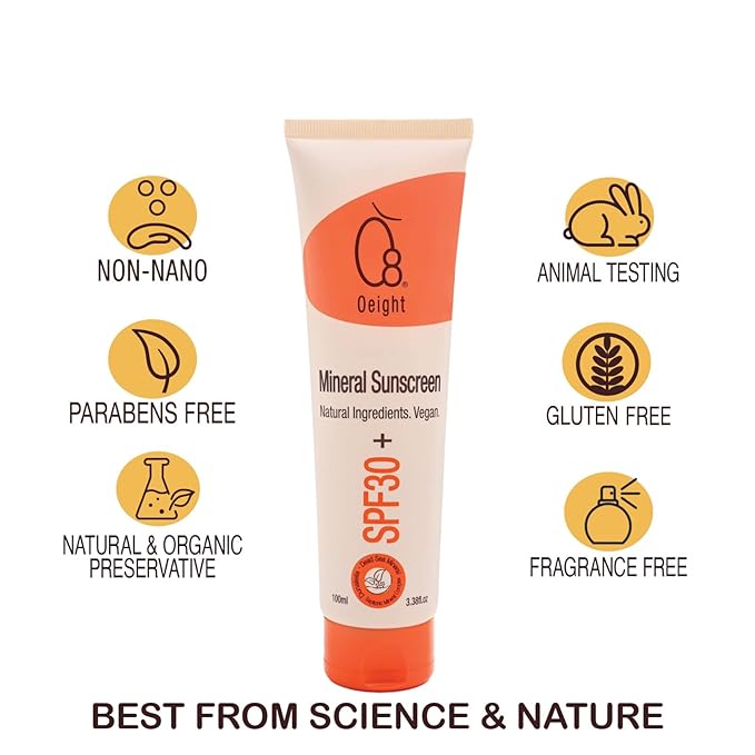 Oeight Mineral Sunscreen for Babies and Children, Baby Sunscreen Lotion Family Sun Protection with Mineral Shield Kids Dermatologist Recommended SPF for Natural UV Protection, Made in Israel