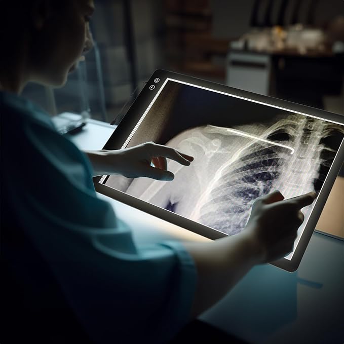 Rechargeable A2 Large Tracing Light Box with 3-Color Light Modes, Wireless Ultra-Thin LED Light Board with 6-Level/Stepless Brightness, Cordless Trace Light Pad for Sketching, 5D Diamond Painting