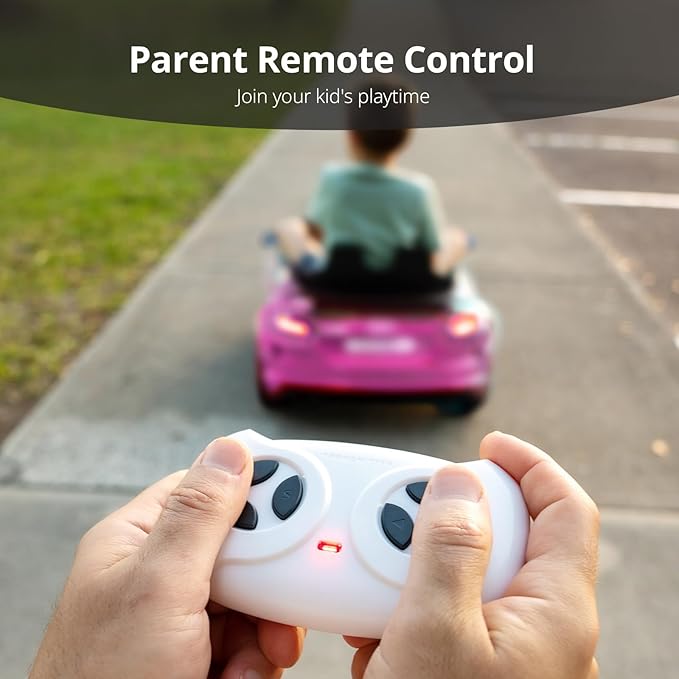 Electric Ride on Car for Kids, Licensed Audi 12V 7Ah Kids Ride-on Toy for Toddlers 3-5 Year Old Girls with Remote, Bluetooth - Hot Pink