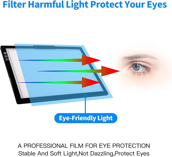 Rechargeable A4 Light Pad with Bag, Innovative Stand and Top Clip, Elice Wireless Bright Light Tracing Board Portable Artcraft Tracer Box for Artists, Drawing, Cricut Weeding Vinyl, Diamond Painting