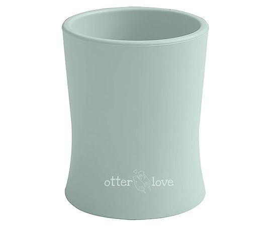 otterlove Silicone Baby & Toddler Training Cup - Pediatric OT Approved - 100% Platinum Pure LFGB Silicone - Unbreakable - Plastic Free - Tiny Cup Perfect for Baby Led Weaning (Sage)