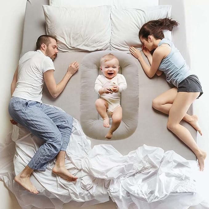 Baby Lounger Pillow, Infant Lounger for 0-24 Months, Soft Cotton and Portable Baby Lounger for Home (Green)