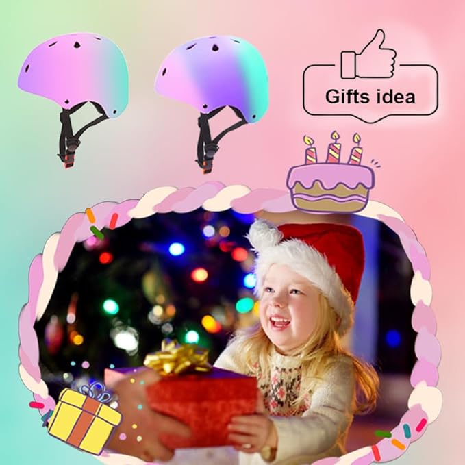 Kids Helmet for 2-3-5-8-14 Ages Girls and Boys, Ventilation and Impact Resistance Toddler Helmet for Multi-Sport Bicycle Scooter Inline Roller Skate and Skateboarding