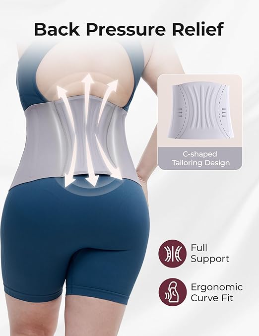 Momcozy Ergowrap Postpartum Belly Band for Natural and C-Section Recovery, Abdominal Binder with 3D Abdomen Lifting & Ergonomic Back Support, Seamless Belly Wrap Shapewear for Post Surgery Recovery