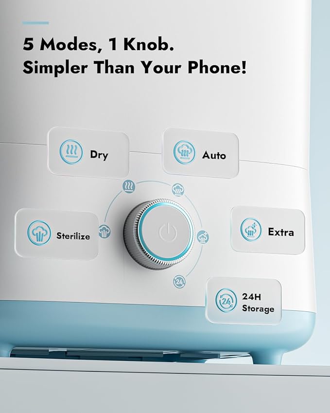 Papablic Baby Bottle Sterilizer and Dryer Pro, Esterilizador De Biberones, Electric Steam Sterilizer for Baby Bottles, Pacifiers, and Pump Parts, Large Capacity 10 Bottles