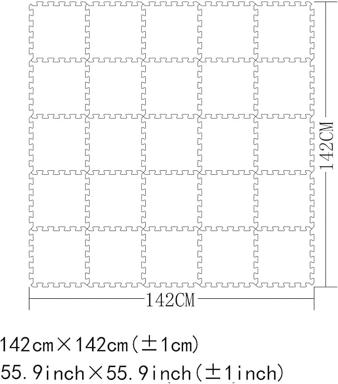 MQIAOHAM® 25 Pieces Puzzle Play Mats, Soft Baby Play Mat, Kids Interlocking Foam Floor Tiles, Toddlers Carpet Playmats G301025-101103112