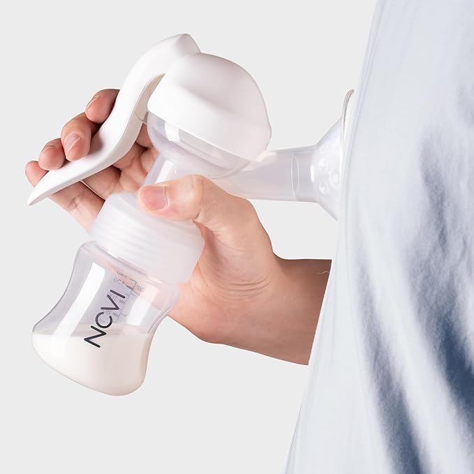 NCVI Manual Breast Pump for Breastfeeding Small Nipple, 20mm Silicone Soft Flange Single Hand Held Pump Breast Milk 5oz, BPA-Free with Two Kinds of Suction Adjusted Suitable for 17/18/19/20mm Nipples