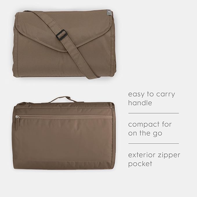 Little Unicorn 5'x7' Outdoor Family Picnic & Beach Blanket | Durable & Water-Resistant Fabric | Compact Fold & Easily Wipes Clean | Zipper Pocket (Sun Baked)