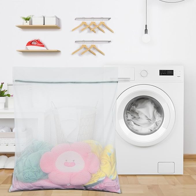 Vivifying Mesh Laundry Bags, 2 Pack XXXL Extra Large Honeycomb Laundry Bags with Zipper for Washing Machine, Coats, Stuffed Toys, Blanket, Sweater, Delicates Clothes
