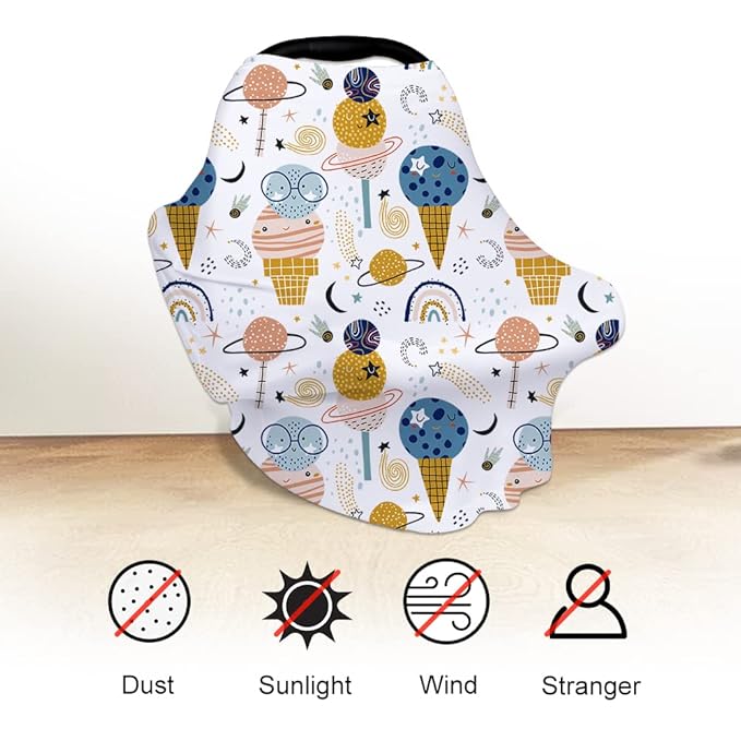 Yoofoss Nursing Cover Breastfeeding Scarf - Baby Car Seat Covers, Infant Stroller Cover, Carseat Canopy for Girls and Boys