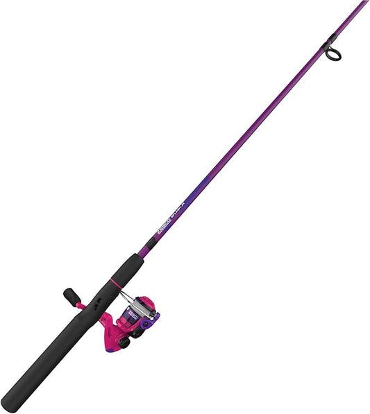 Zebco Splash Junior Spinning Reel and Fishing Rod Combo, 4-Foot 2-Piece Fishing Pole, Size 10 Reel, Changeable Right- or Left-Hand Retrieve, Pre-Spooled with 6-Pound Zebco Line