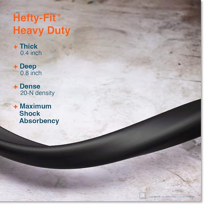 Roving Cove HeftyFit Edge Protector for Baby Proofing (6ft Large Edge Only), Heavy-Duty Soft Rubber Foam Furniture Edge Bumper Guards, Desk Edge Cushion, Wall Corner Covers, 3M Adhesive, Onyx Black