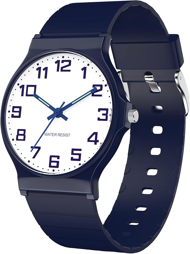 Kids Analog Watch Boys Girls, 30M Waterproof, Sports Watch for Boys, Easy to Read Children's Thin Dial Wrist Watches with Soft Band, for Ages 5-15 Kids Great Birthday Gifts Christmas Day