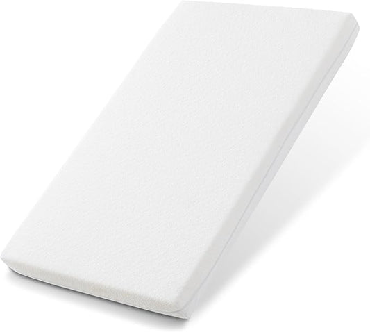 ANGELBLISS Pack and Play Mattress, 38 x 26 Pack N Play Mattress for Baby and Toddlers, Gel Memory Foam Mattress with Removable Cover, Dual Side Premium Playpen Mattress, BM-01