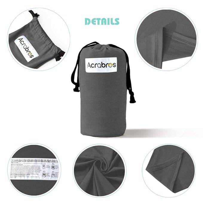 Acrabros Baby Wrap Carrier,Hands Free Baby Carrier Sling,Lightweight,Breathable,Softness,Perfect for Newborn Infants and Babies Shower Gift,Heather Grey