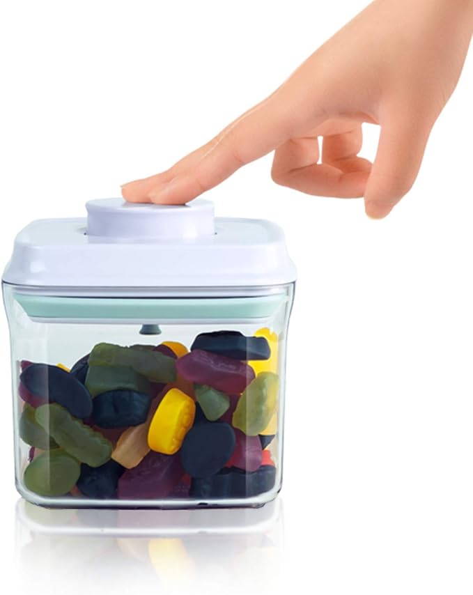 BopTop (1pc - 850ml) Airtight Food Storage Container – Mechanical Silicone Seal Canister - BPA-Free - 0.85Qt