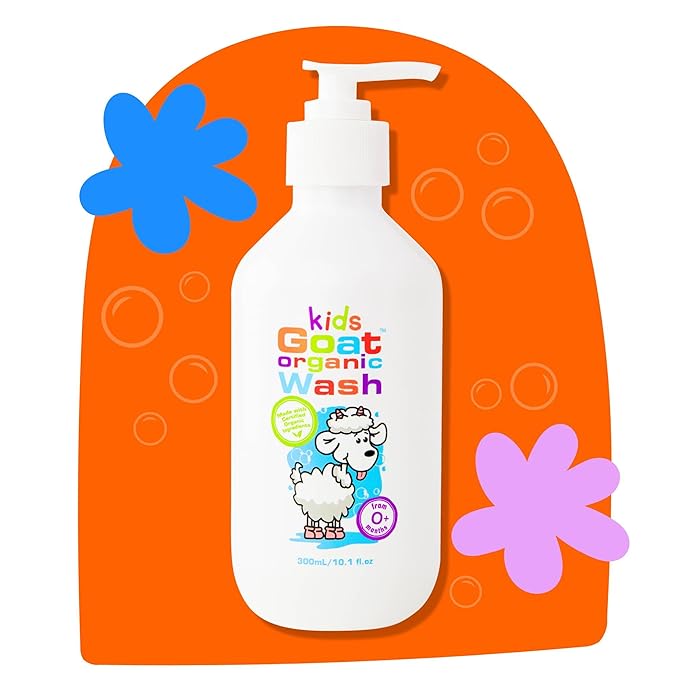 Goat Milk Kids Organic Body Wash: Balance and Moisture for Kids and Babies' Skin, 10.1 Fl oz