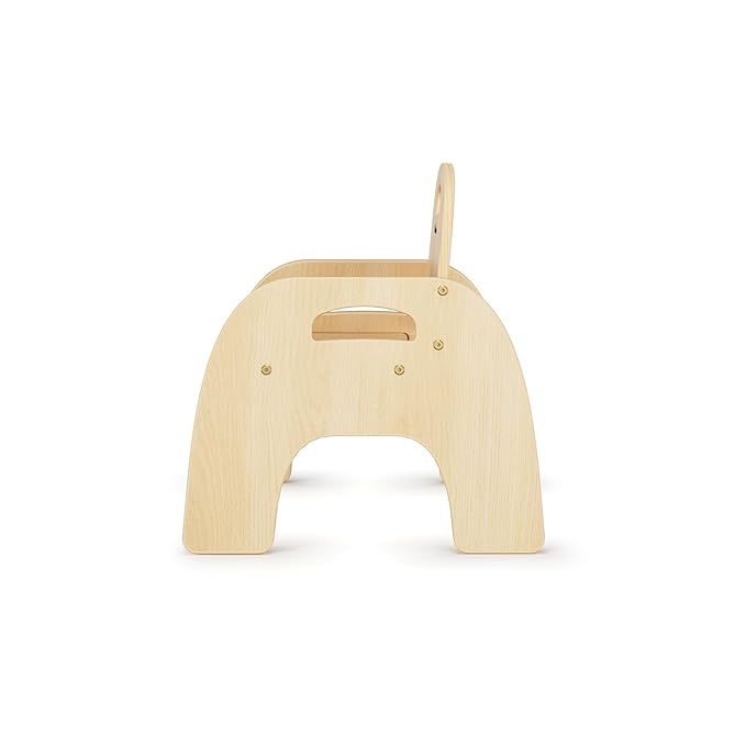 Foundations Simple Sitter Low Wood Feeding Chairs Multipack, Wide No-Tip Base, Adjustable Safety Harness, Stackable Wood Toddler Chairs with Food Service Grade Finish, 2 Pack (9 inch)