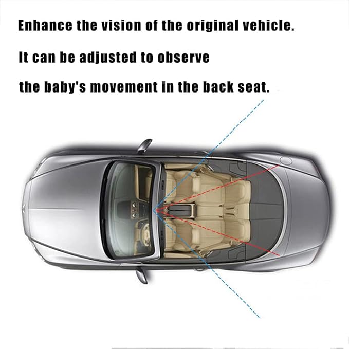 Automotive Interior Rearview Baby Mirror right Wide Angle Convex Mirror for Infant Toddler Child Children Backseat Adjustable Rearview