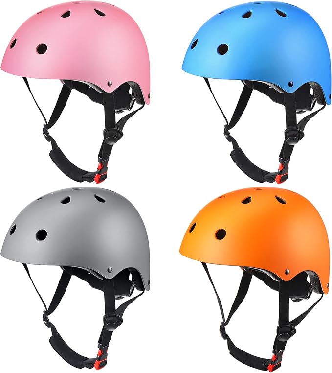Kingdder 4 Pack Kids Helmets Toddler Adjustable Bike Helmet Ages 3-8 CPSC Certified Children Training Headwear for Boys Girls Skateboard Bicycle Scooter Cycling Riding Sports