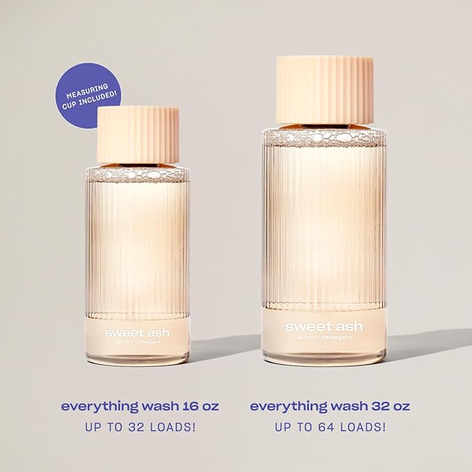 Snif Sweet Ash Laundry Detergent, Low Key Sweet and Earthy Scent, 64 Loads, Non-Irritating to Skin, Clean, Non-Toxic, Vegan, Cruelty Free, 32oz