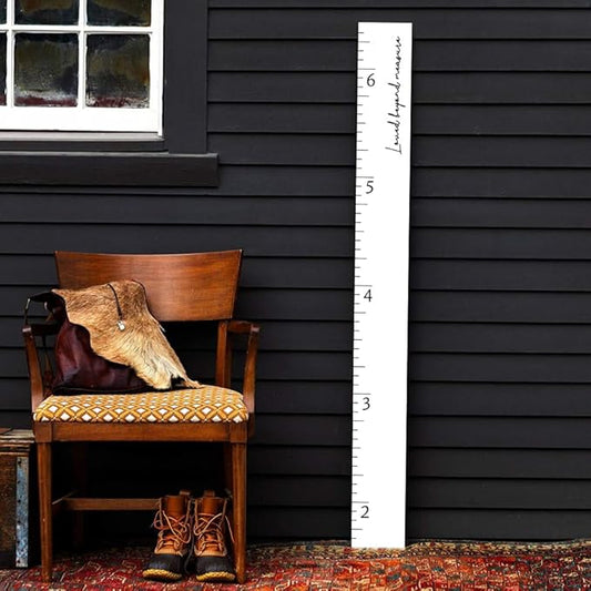 Boho Growth Chart for Wall - Wooden Growth Chart for Kids, Height Chart for Wall, Kids Height Wall Chart, Kids Sizing Chart, Wall Height Chart for Kids - Love Beyond Measure, White