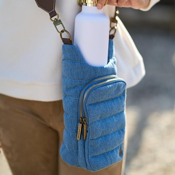 WanderFull® Original HydroBag® Collection, Water Bottle Holder w/Strap & Phone Pocket, Hands-Free Crossbody Water Bottle Bag