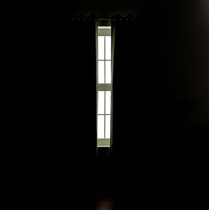 MIUCO Room Darkening Textured Grommet Thermal Insulated Blackout Curtains for Bedroom Set of 2 52x95 Inch Sage