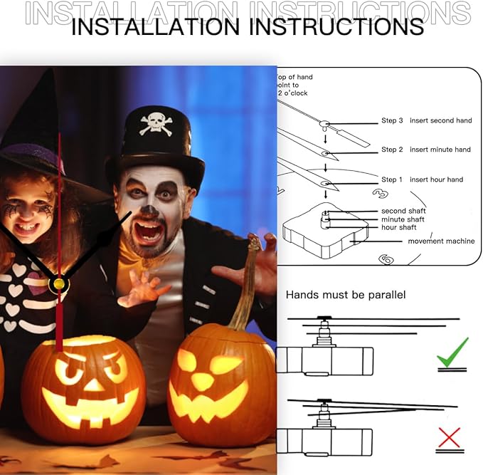 Custom Clocks for Walls Personalized Picture Hanging Time Clocks Silent Non Ticking Round Decoration for Kitchen Wedding Friend Family Lover