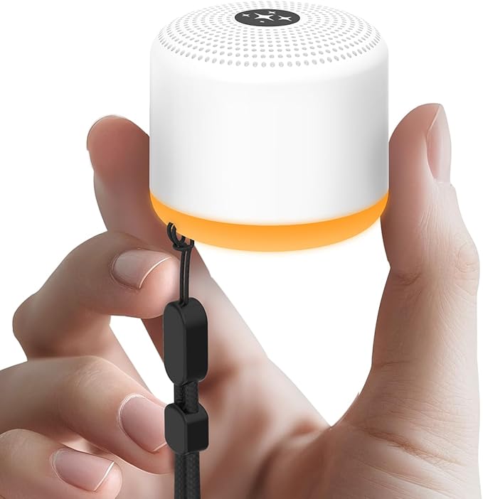 Soothing Sounds White Noise Machine Portable Sleep Machines with 30 Relaxing Sounds 12 Color Options 5 Adjustable Brightness 32 Volume Levels 4 Timer for Baby and Adult Perfect for Home Travel Office