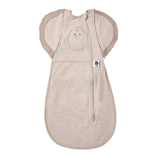 Nested Bean Air 6-in-1 Adaptable Baby Sleep Sack - Unweighted - Comfort & Safety for Natural Sleep, Preferred Arm Position Reduces Startle Reflex, Better for Baby, NB (7-13lbs) Sand