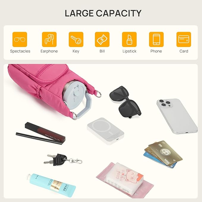 Telena Water Bottle Holder with Strap RFID Crossbody Bags for Women for Walking, Hiking, Cycling