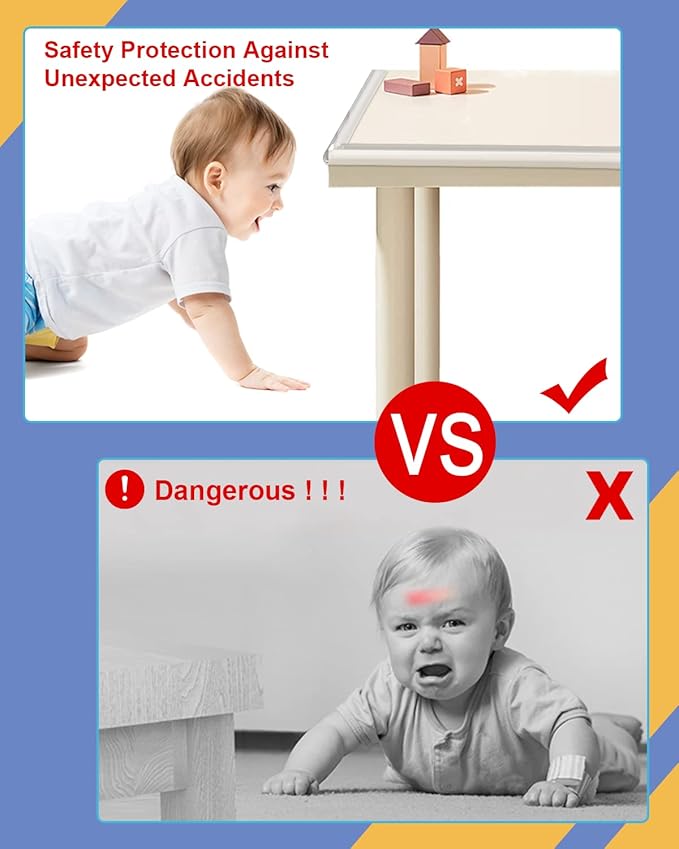 Clear Corner Protectors, Corner Protector Baby Proofing, Soft Edge Protectors,16.4ft(5M) Corner Guards Furniture Corner&Edge Safety Bumpers with Upgraded Strong Adhesive for Furniture&Sharp Corners