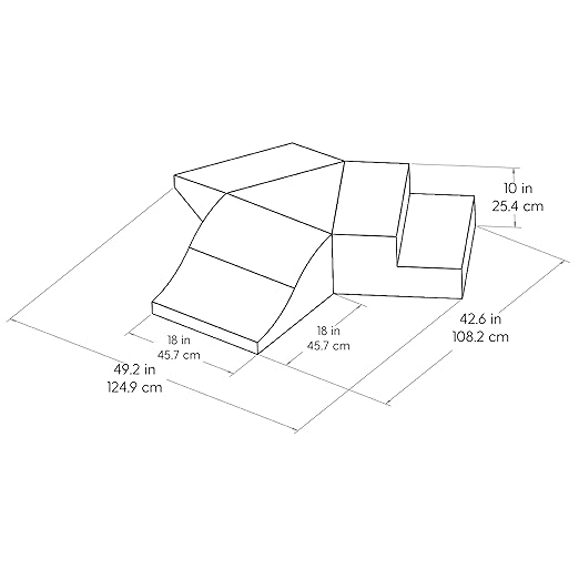 Factory Direct Partners 13799-NVPB SoftScape Toddler Playtime Junction 360 Climber, Indoor Active Play Structure (4-Piece) - Navy/Powder Blue