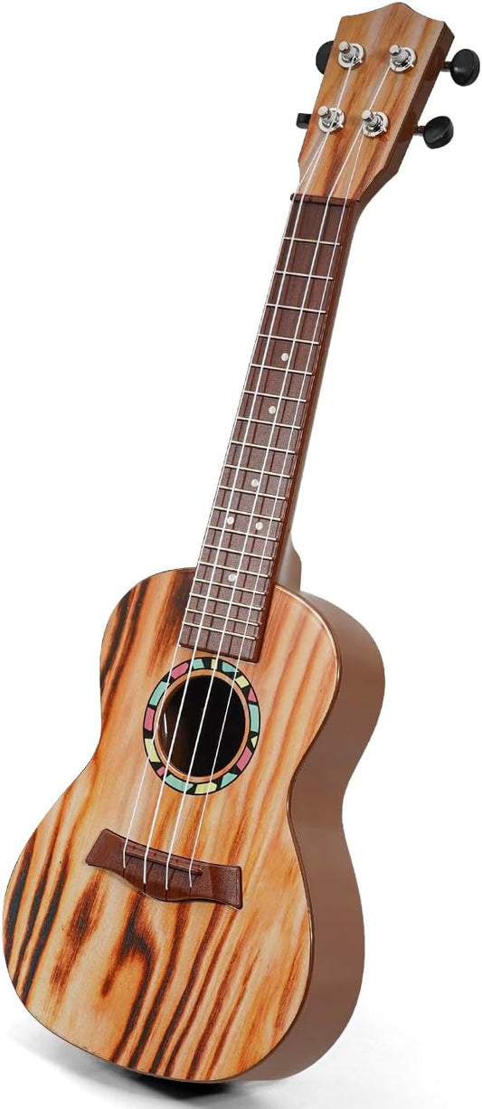 Raimy Kids Guitar Ukulele - 21in Ukulele Guitar Toys for Kids Ages 3 4 5 6 7+ Year Old Boys Girls Simulated Sound Quality Music Instruments Learning Education (Yellow)