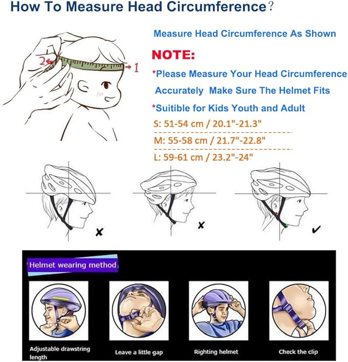 Skateboard Bike Helmet for Adults Women Men Youth Kids (2-3-5-8-14+ Years Boys Girls) - Lightweight Multi-Sport Adjustable Helmets for Bicycle Skateboard Scooter Skate Cycling