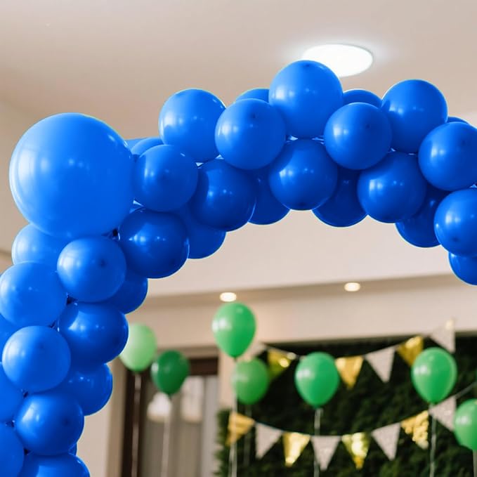 140pcs Dark Blue Round Balloons Different Sizes 18 12 10 5 Inch Latex Balloons for Arch Decoration Party Balloon Kit for Graduation Birthday Party Wedding Balloon Baby Shower Decoration
