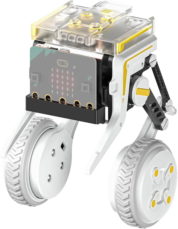 ELECFREAKS Micro:bit XGO Rider Kit Makecode Programing Two-Wheeled Robot,Self-Balancing Car Bionic Built-in IMU and Brushless Motor All-Metal Servo,Opens Underlying Python Protocol(Without microbit)