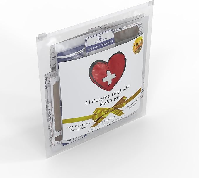 Children's First Aid Kit Refill - Xtra Large Size - 145 First Aid Supplies to Refill 2 Medium First Aid Kits from The Life Safety Pro