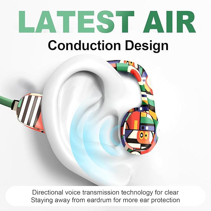 Kids Headphones, Bluetooth 5.2 Air Conduction Open Ear Headphones, 85dB Volume Limiting-Yellow