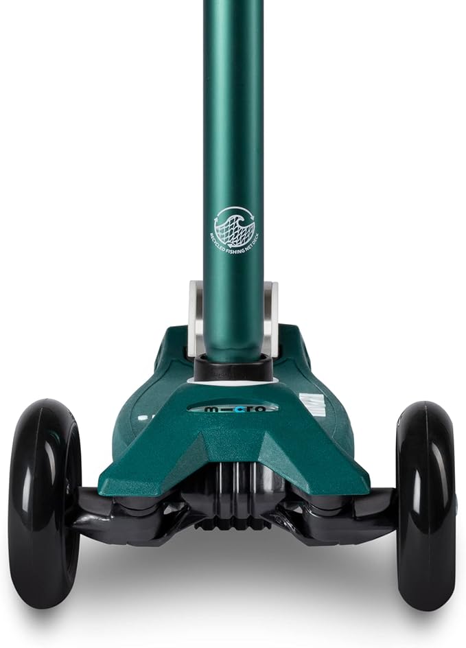 Micro Kickboard - Maxi Deluxe Eco 3-Wheeled, Lean-to-Steer, Swiss-Designed Micro Scooter Made with Recycled and Sustainable Materials for Elementary Kids, Ages 5-12