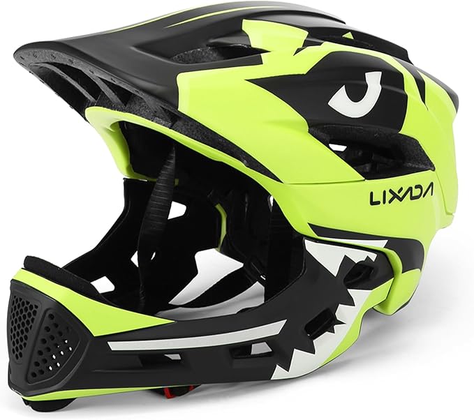 Lixada Kids Bike Helmet Adjustable Detachable Full Face Helmet for Cycling Helmet for Children Bicycle, Skateboard, Scooter, Protective Gear (20.5-22 Inches)